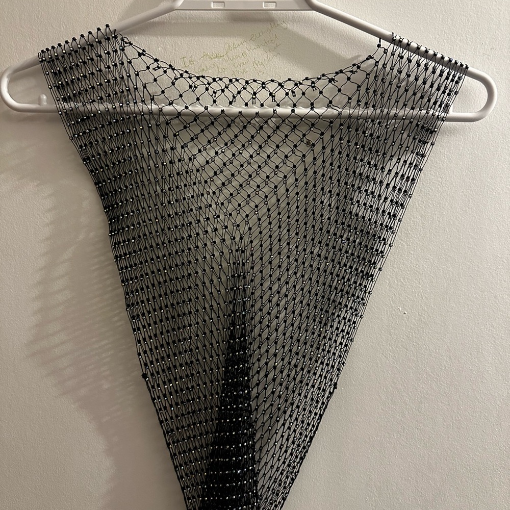 Amazon Black Mesh Sleeveless Top